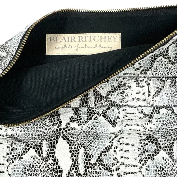 BLAIR RITCHEY Foldover Snakeskin Clutch - Picture 6 of 7